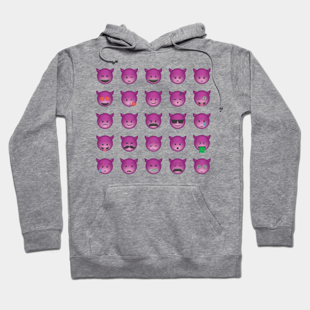 Purple devil emoji set